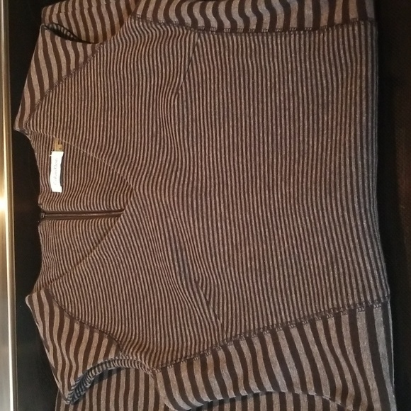 Calvin Klein Size 6 Dress Casual Office Midi Form Fitting Kick Pleat Gray Black - Picture 7 of 7